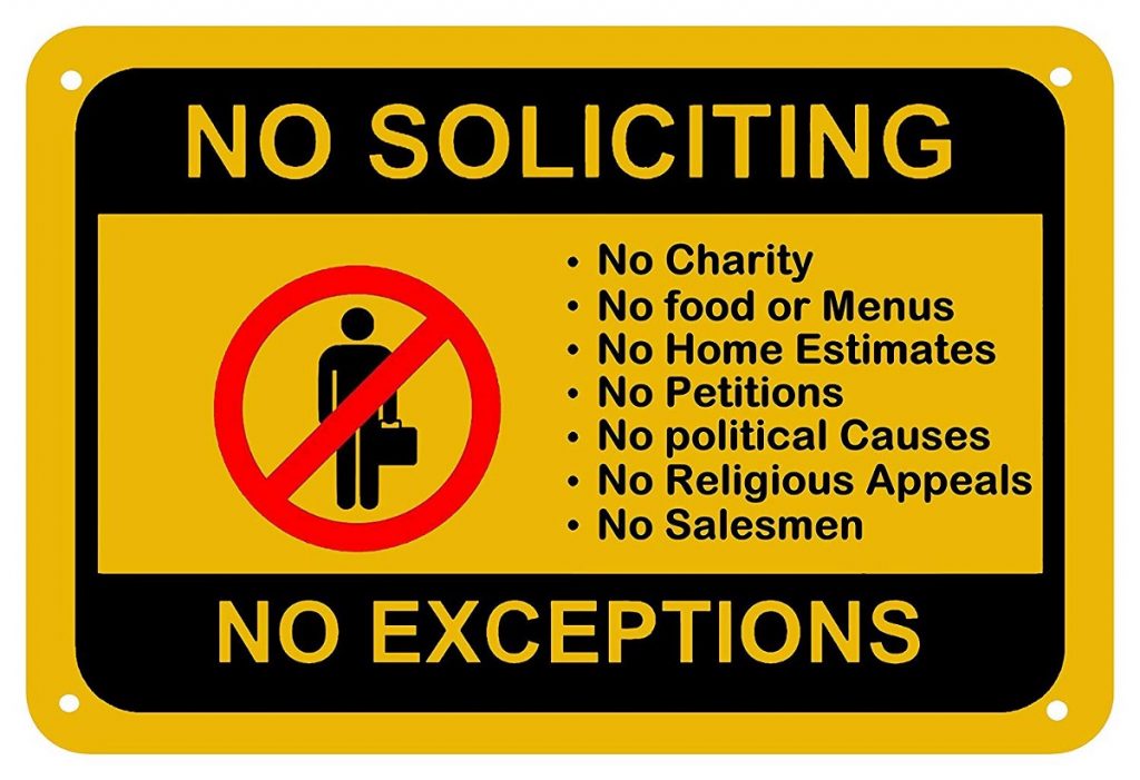 No Soliciting